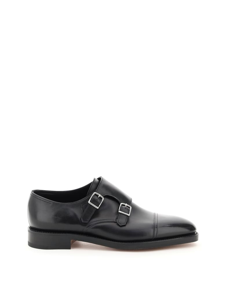 John Lobb William Double Monk Loafers - BLACK (Black)