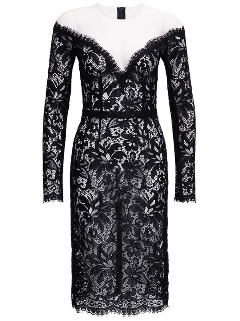 Dolce & Gabbana Black Lace Long Dress - Black