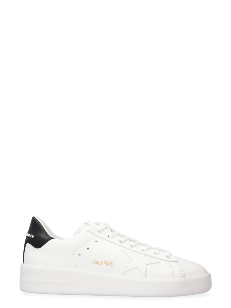 Golden Goose Pure Star Leather Low-top Sneakers - White Black
