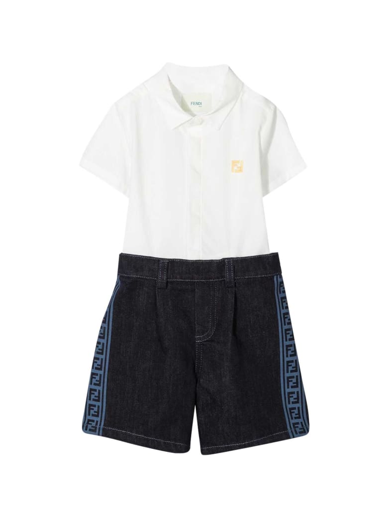 Fendi Romper With Embroidery - Jeans