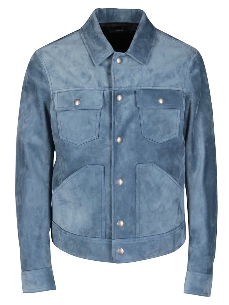Tom Ford Light Blue Suede Jacket | italist, ALWAYS LIKE A SALE