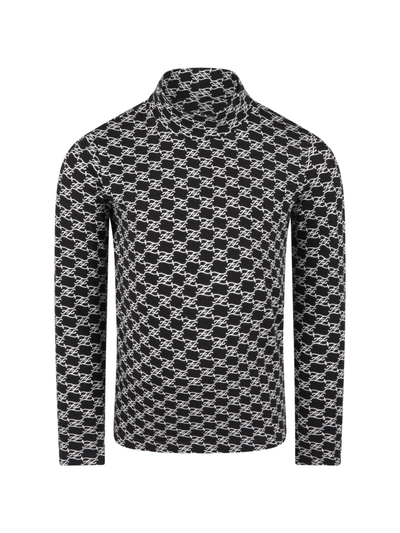 Fendi Black Turtleneck For Girl - Black