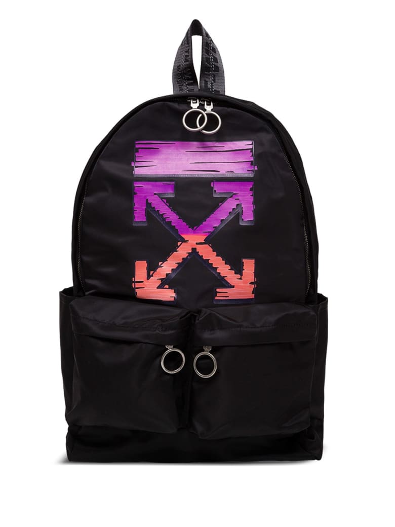 Off-White Marker Arrow Easy Nylon Backpack - Black