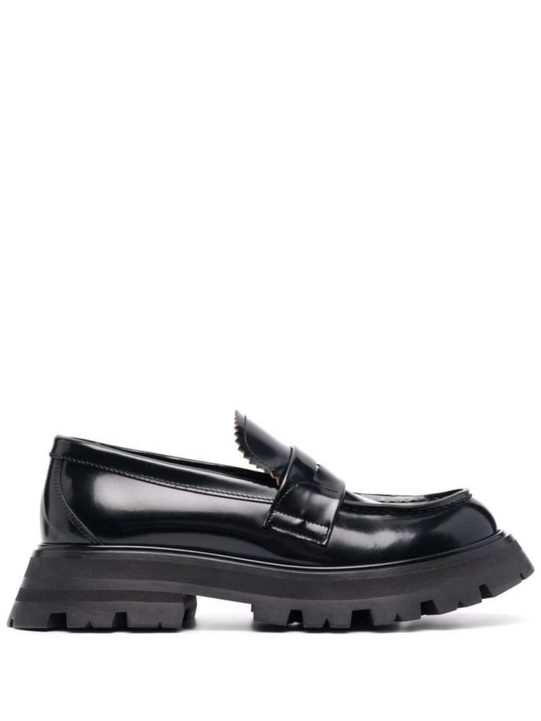 Alexander McQueen Wander Black Leather Loafers - Black