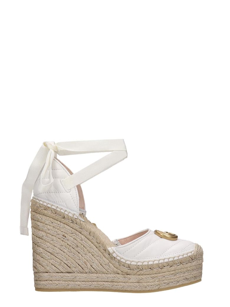 Gucci Wedges In White Leather | italist, ALWAYS LIKE A SALE