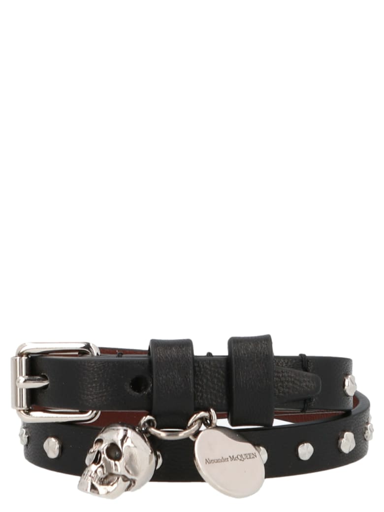 Alexander McQueen 'double Wrap' Bracelet - Black