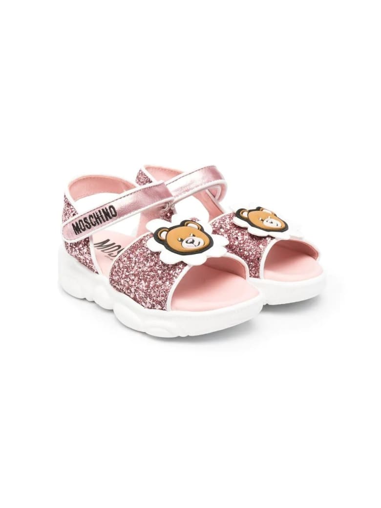 Moschino Sandals With Applications - Pink