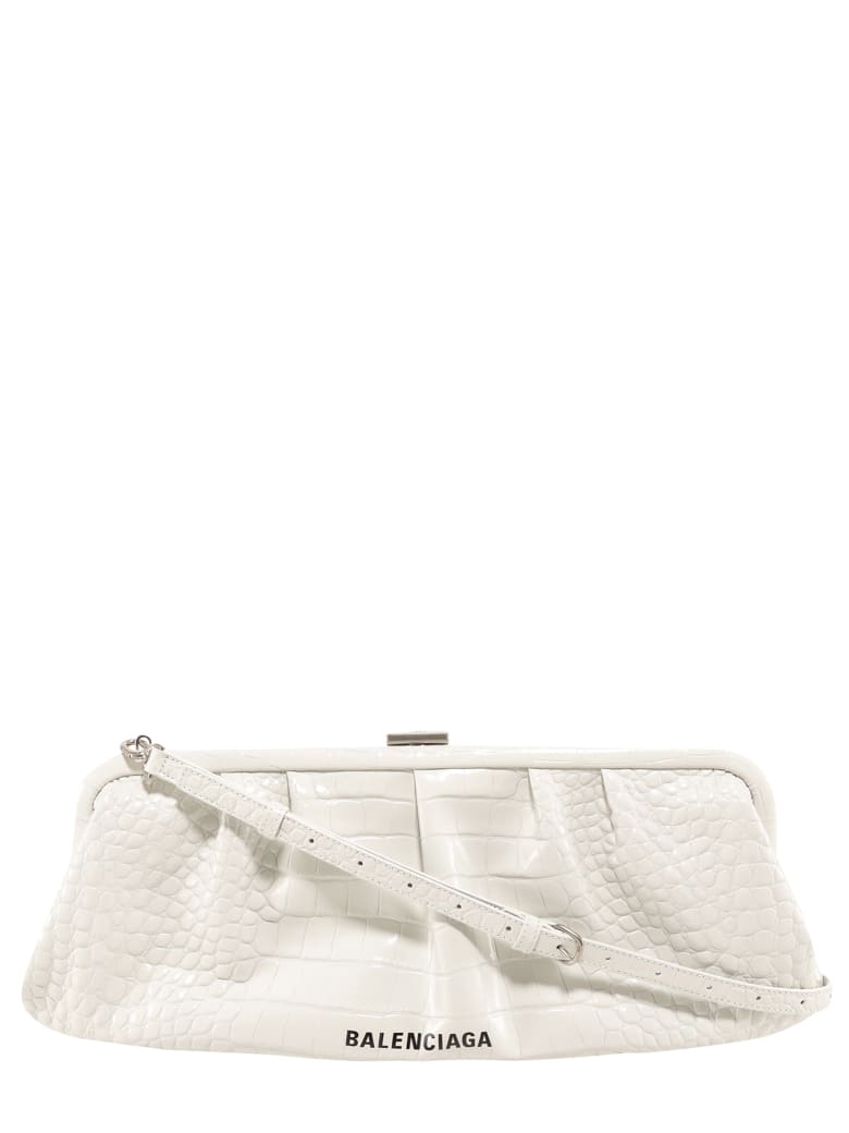 Balenciaga Cloud Clutch - White