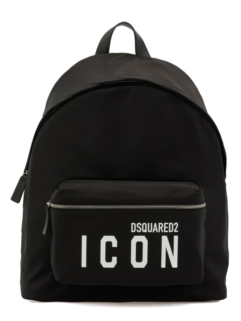 Dsquared2 Fabric Backpack - NERO+BIANCO