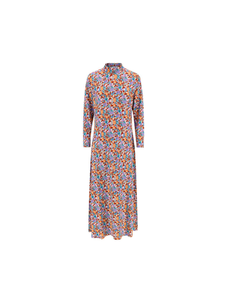 RIXO Elise Dress - Tulip field copper