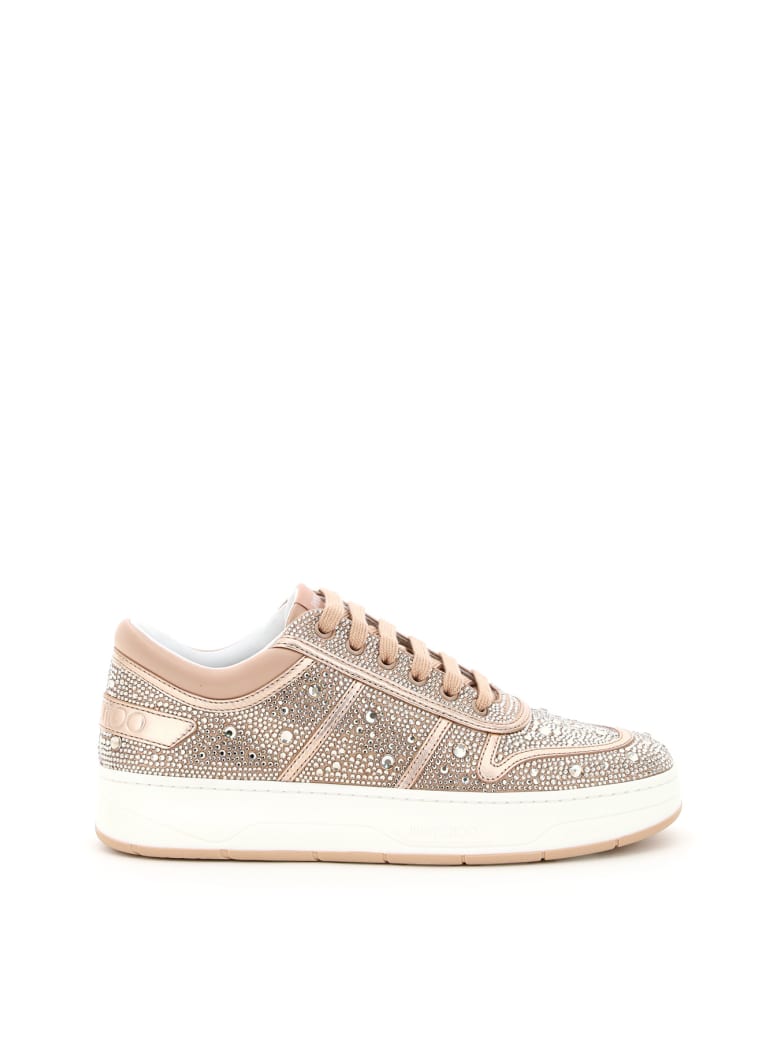 Jimmy Choo Crystal Hawaii F Sneakers - BALLET PINK CRYSTAL (Pink)