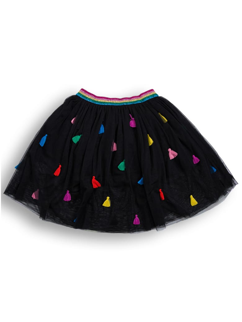 Stella McCartney Kids Black Tulle Skirt With Tassel Detail - Black