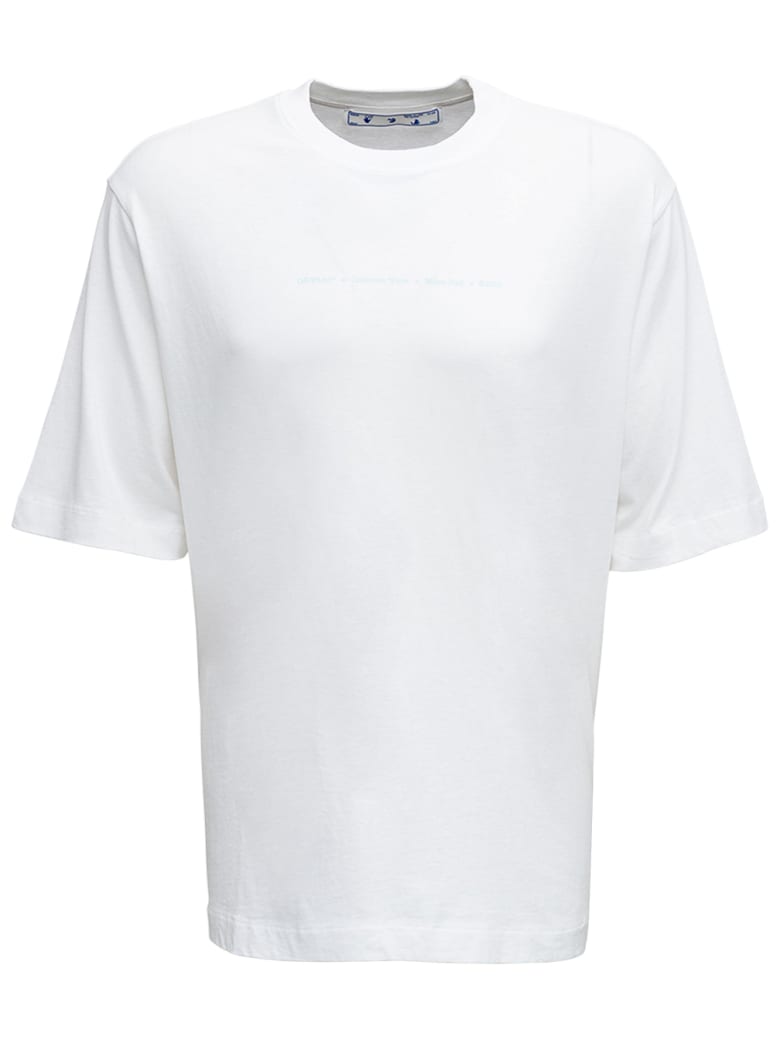 Off-White White Cotton Marker T-shirt With Print - White