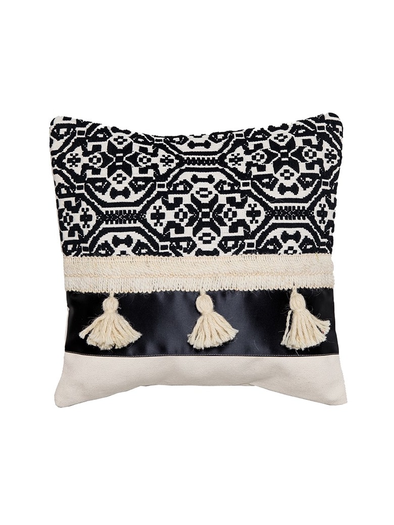 Le Botteghe su Gologone Cushions Trama 40x40 Cm - Black Fantasy