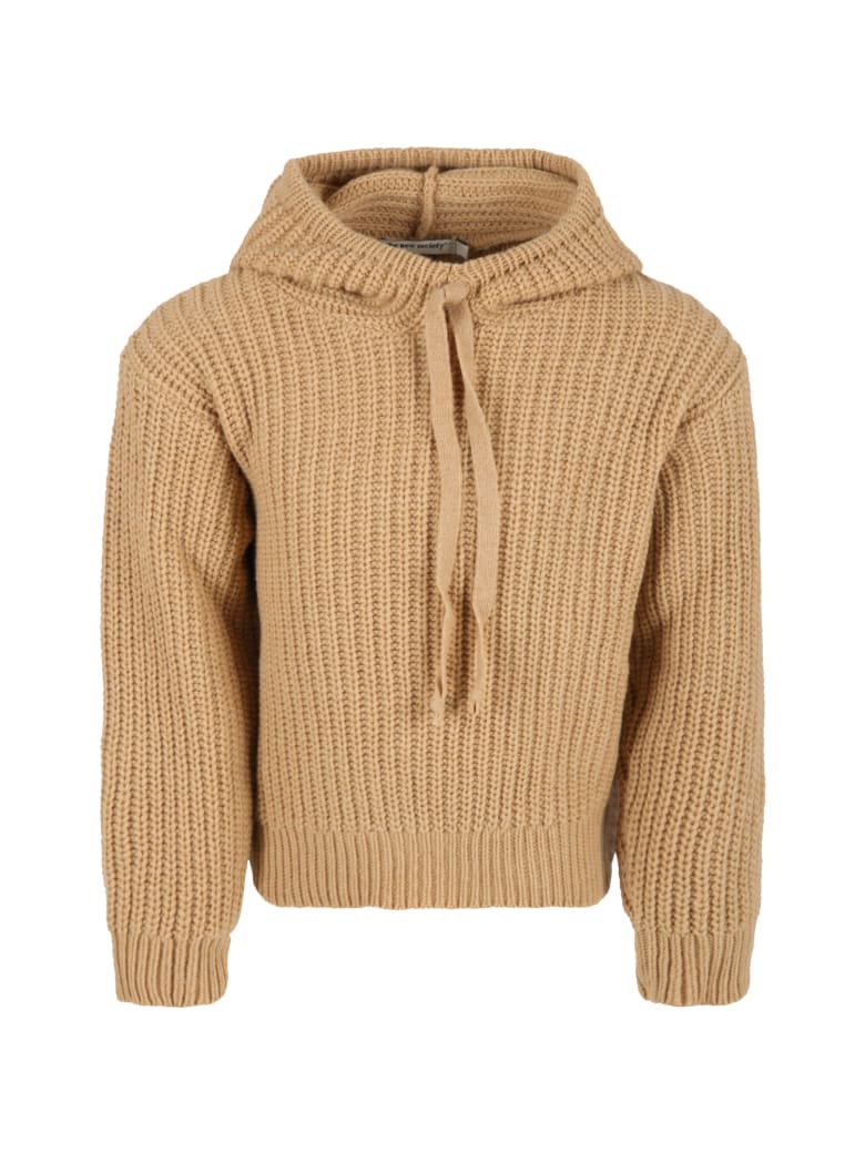 The New Society Beige ''easy'' Sweater For Kids - Brown