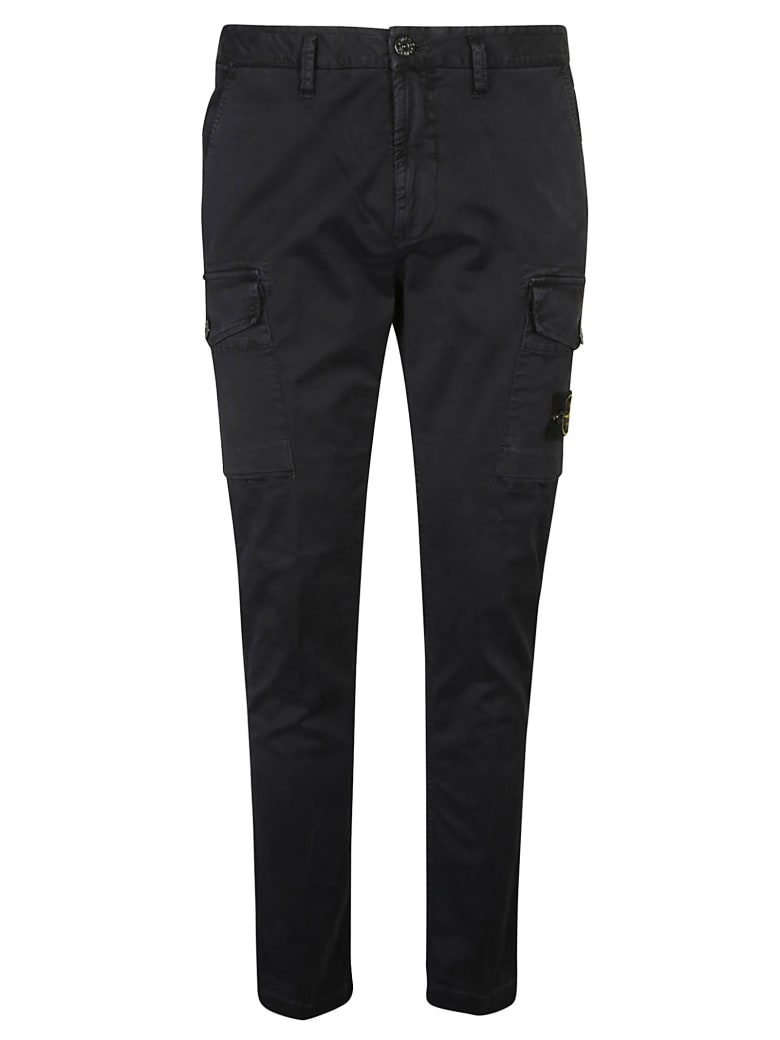 Stone Island Double Cargo Pocket Trousers - Blue