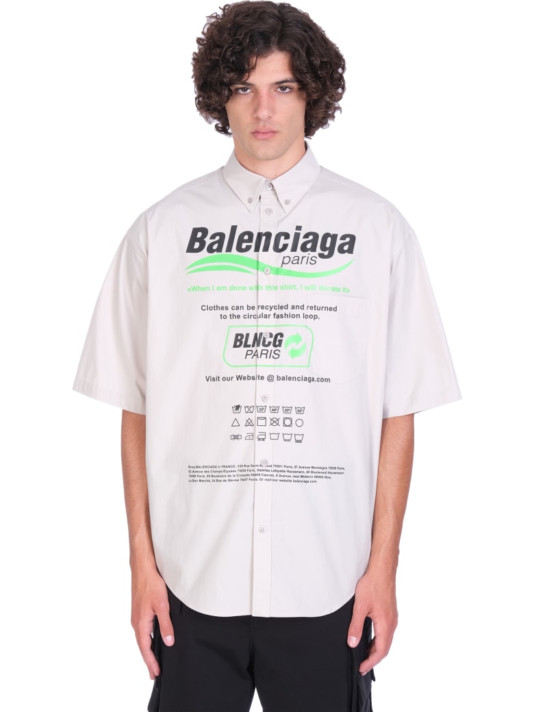Balenciaga Shirt In Grey Cotton - grey