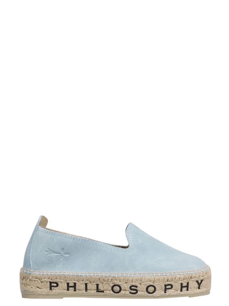 Philosophy x Manebí Logo Print Espadrille - Blue