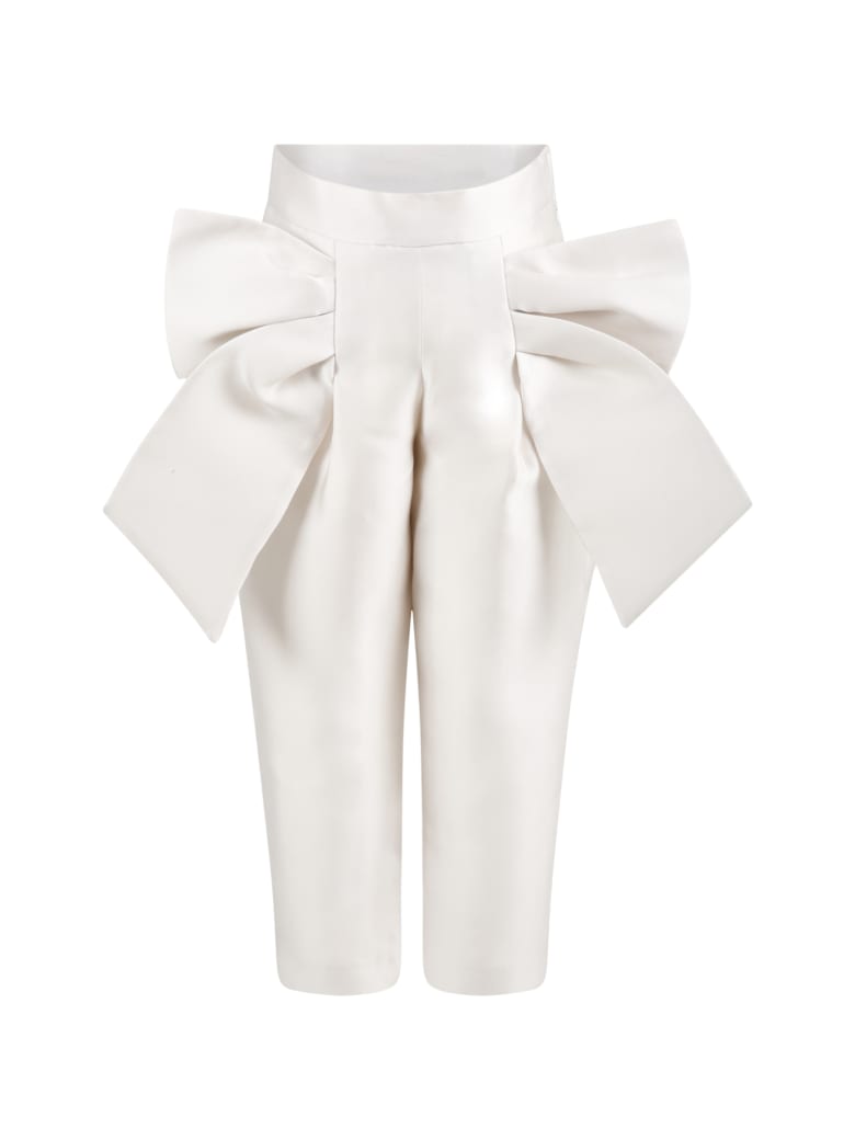 Simonetta Ivory Trouser For Girl - White