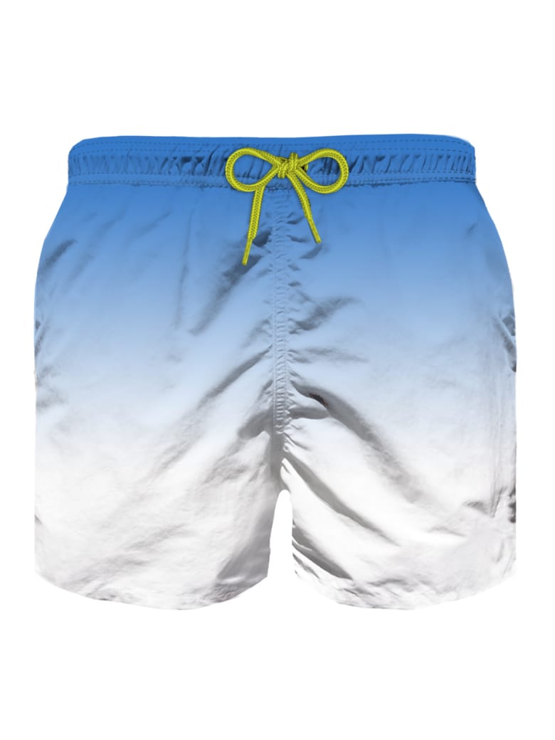 MC2 Saint Barth Bluette And White Gradient Print Boy Swim Shorts