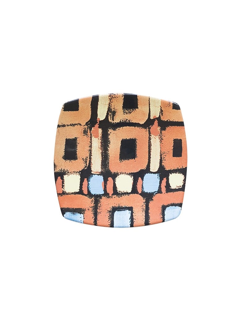 Le Botteghe su Gologone Plates Square Ceramic Colores 20,5x20,5 Cm - Orange