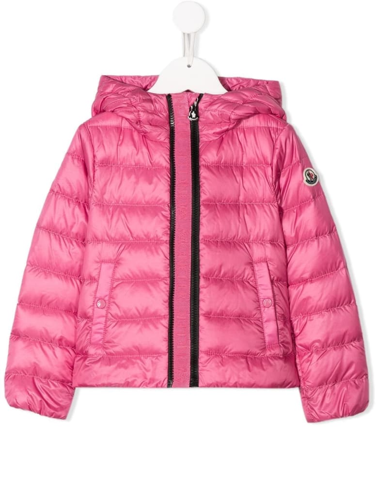 Moncler Glycine Down Jacket In Pink Nylon - Pink