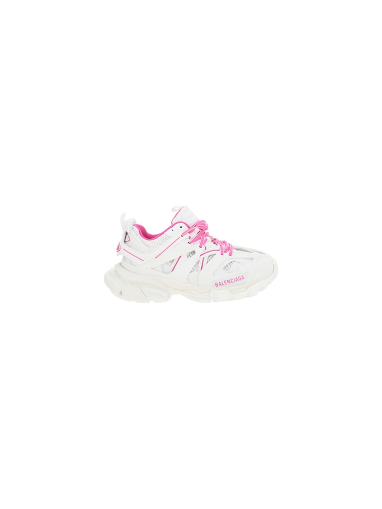 Balenciaga Track Sneakers - White/fluo pink