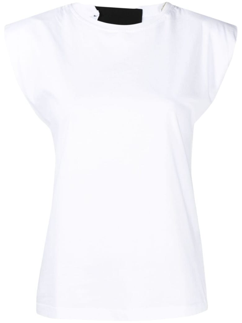 Tela Cotton T-shirt With Padded Shoulder Straps - Bianco