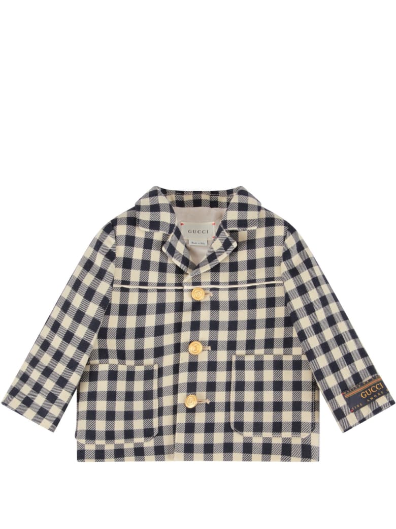 Gucci Blue And Ivory Jacket For Babyboy - Blue