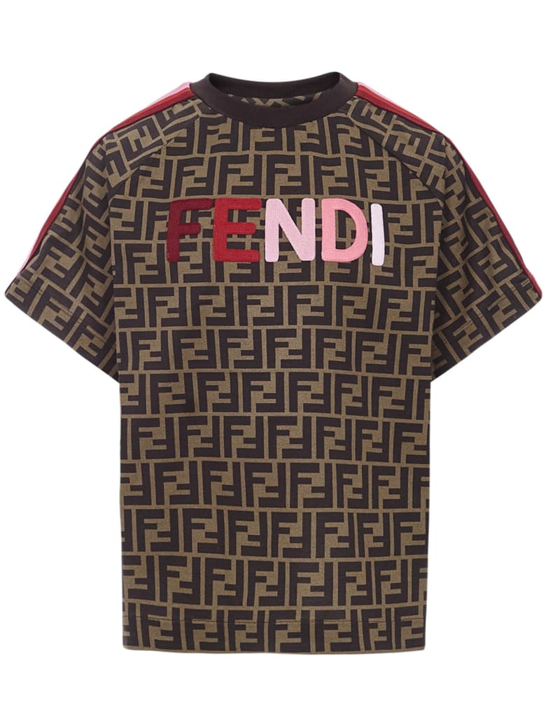 Fendi Kids Zucca T-shirt - Brown