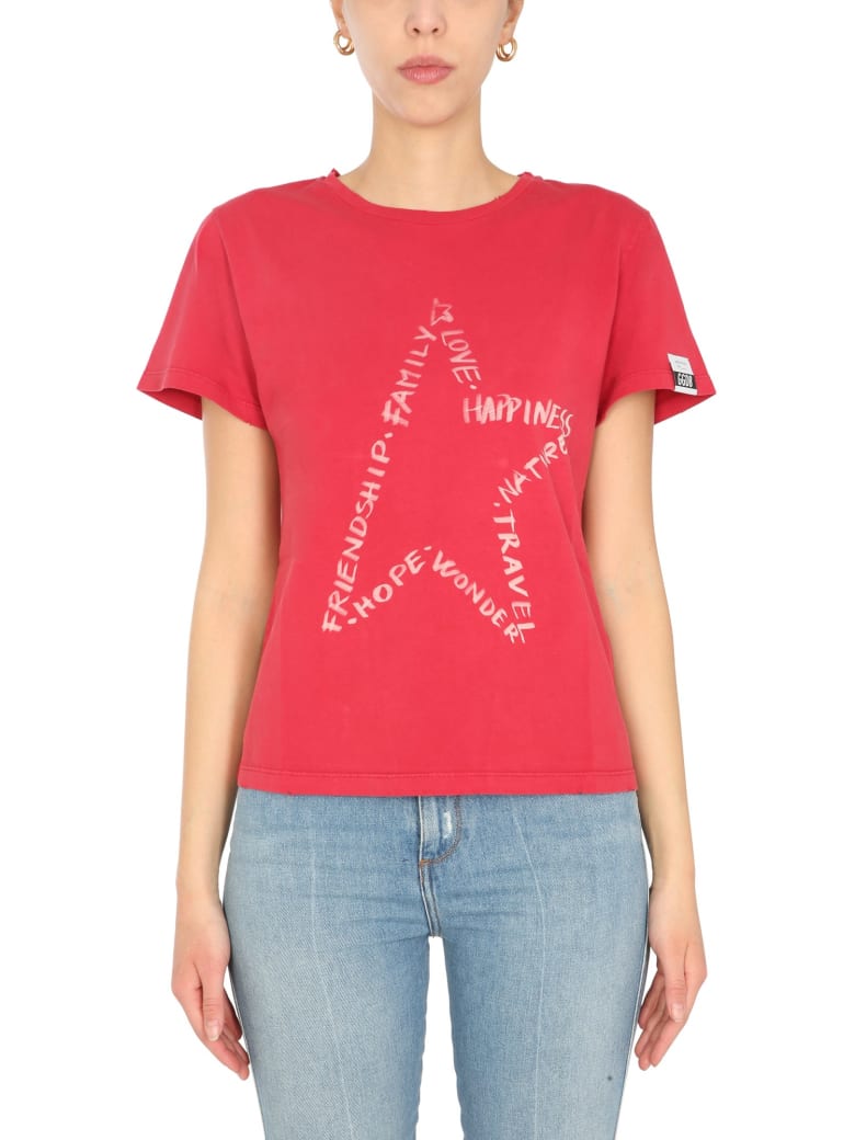 Golden Goose Star Values T-shirt - FUCSIA