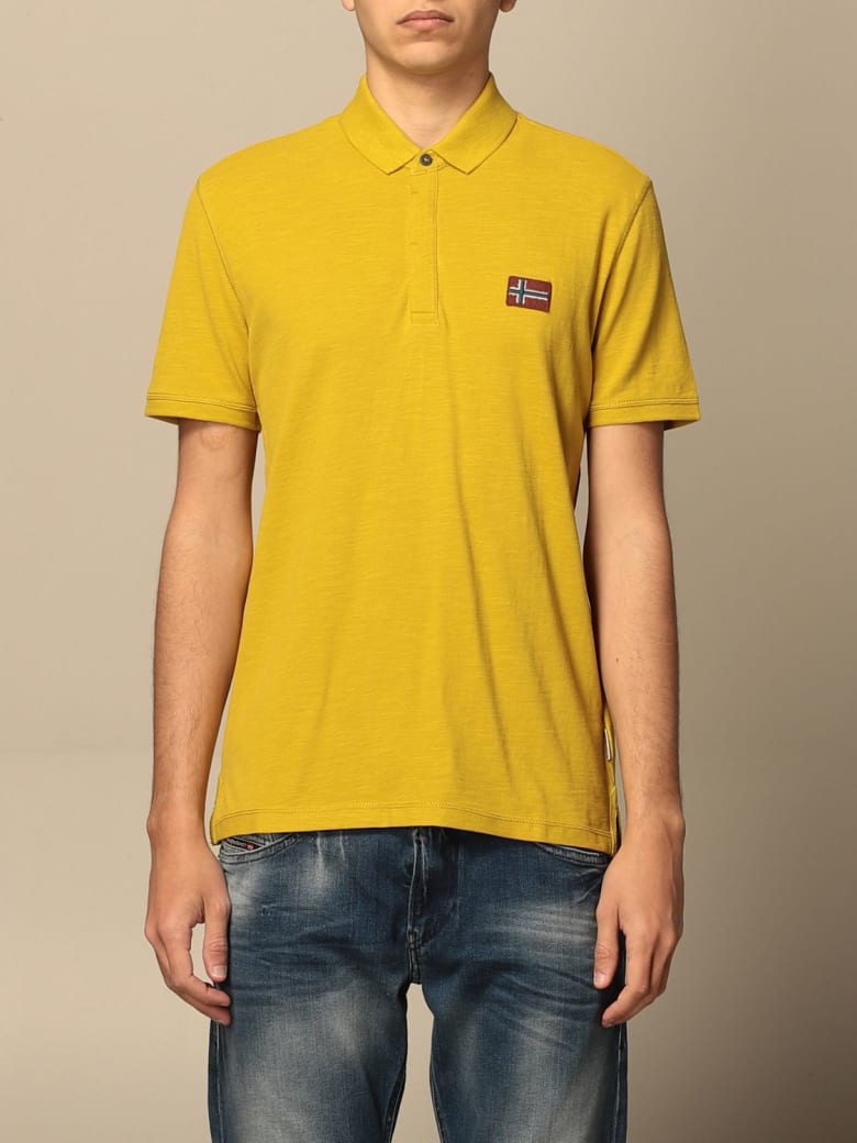 Napapijri Polo Shirt Ebea Napapijri Polo Shirt With Logo - Yellow