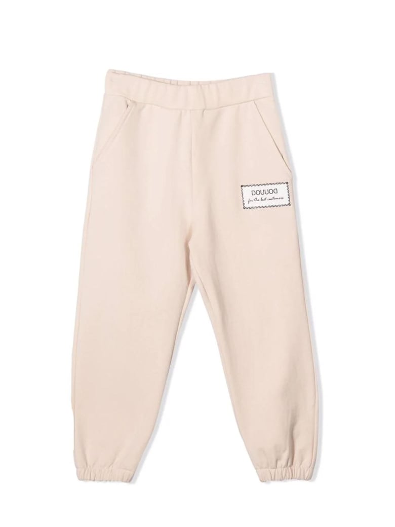 Douuod Ecru Nude Stretch-cotton Track Trousers - Bianco