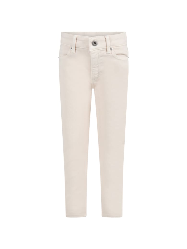 Dondup Ivory ''iris'' Jeans For Girl - Ivory