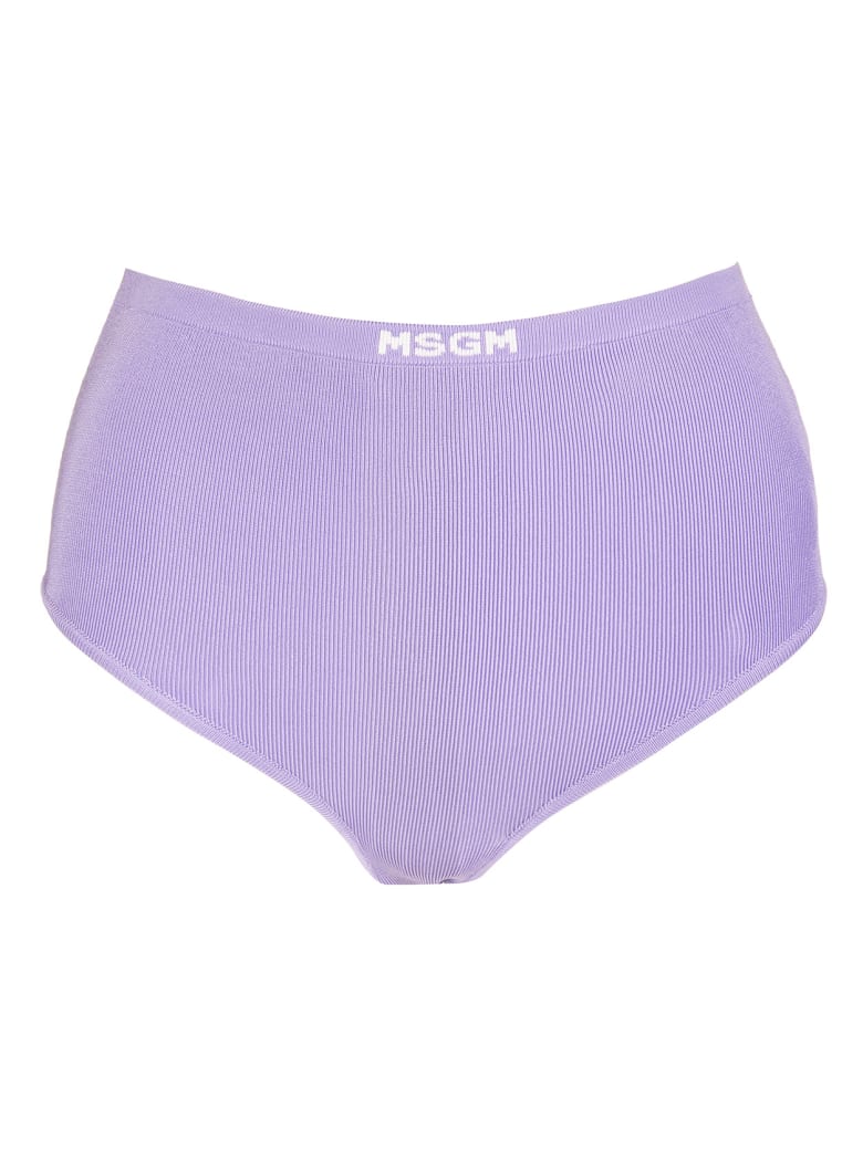 MSGM Intarsia-logo Briefs - Viola