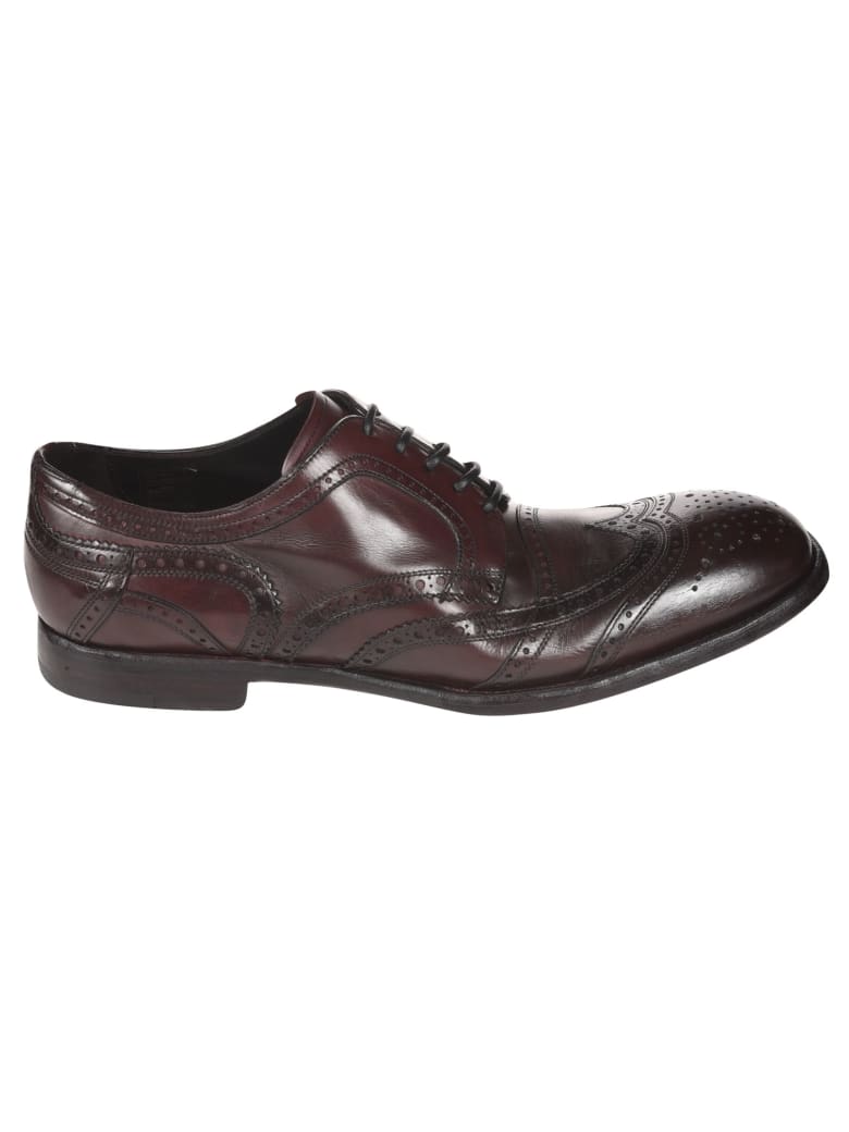 Dolce & Gabbana Perforated Derby Shoes - Brown
