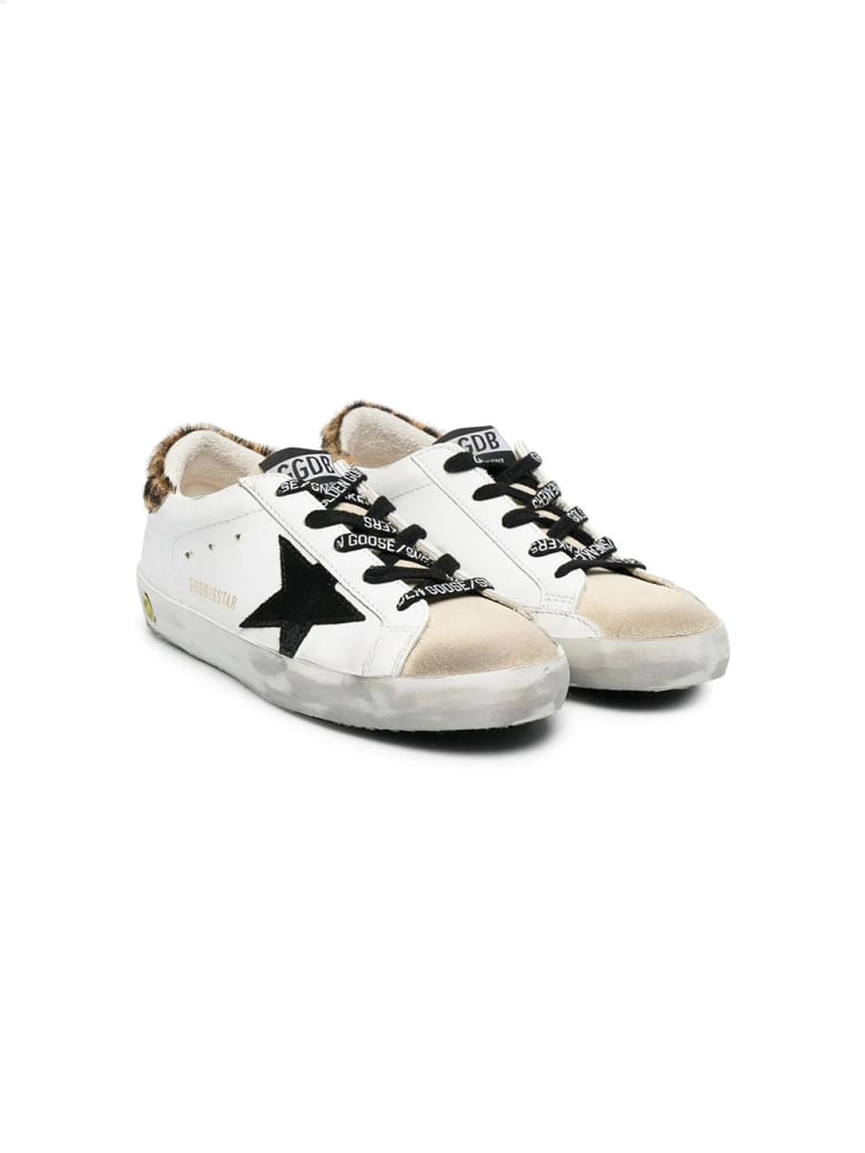 Golden Goose Sneakers With Spotted Back And Black Star - Bia-begie-leopardato