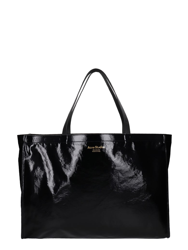 Acne Studios Tote In Black Polyuretan - black
