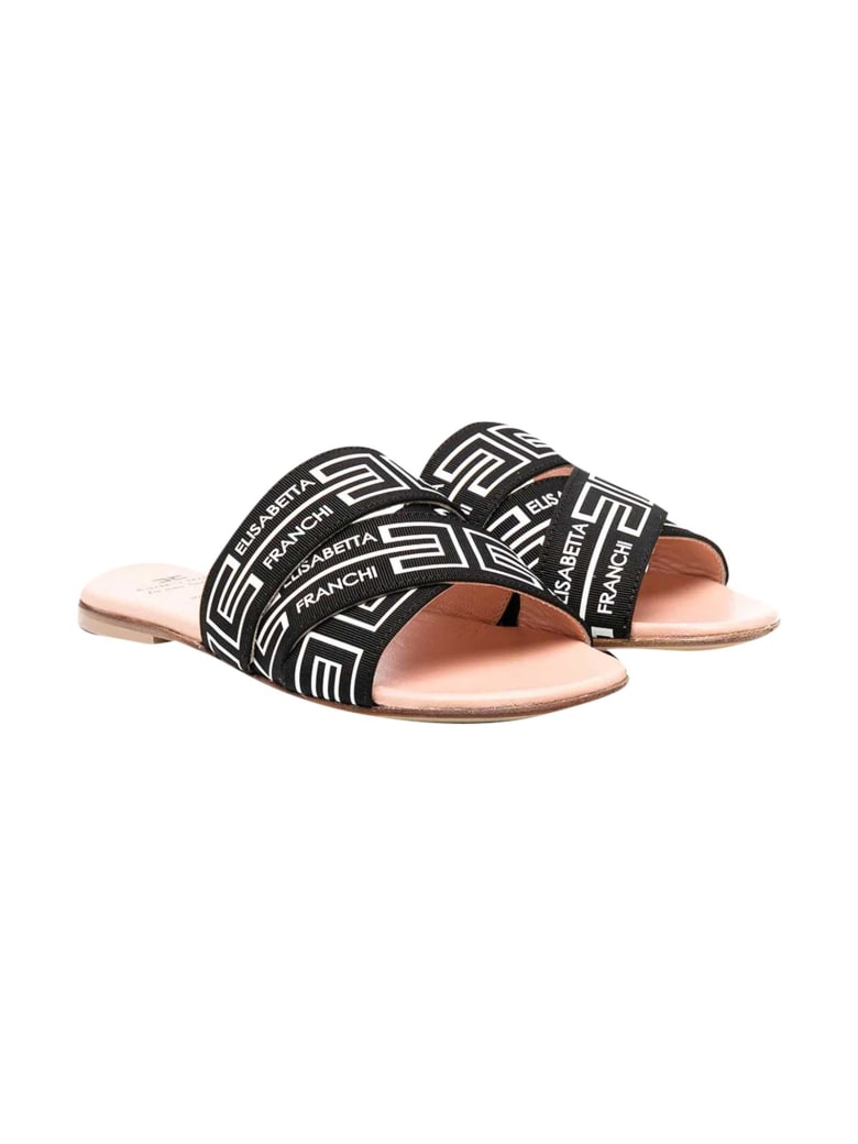 Elisabetta Franchi La Mia Bambina Black Sandals