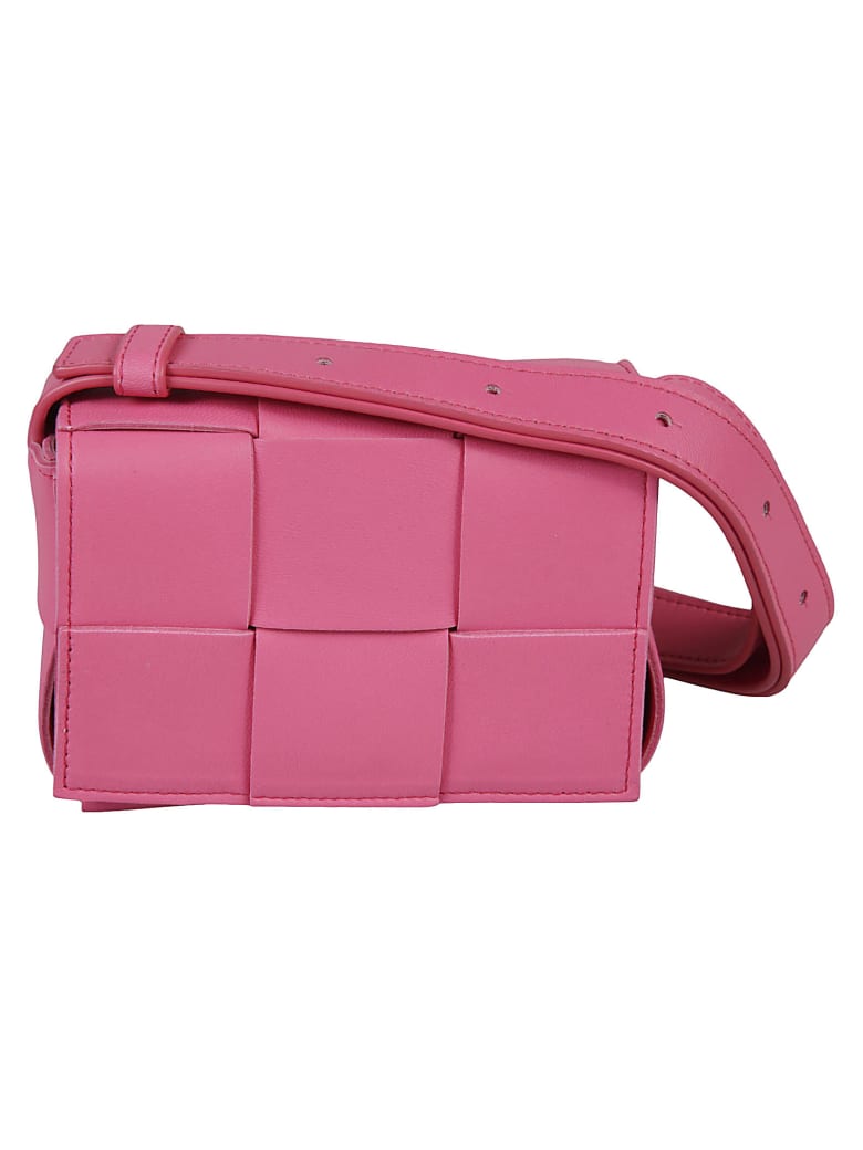 Bottega Veneta Weave Shoulder Bag - Bon-Bon/Silver