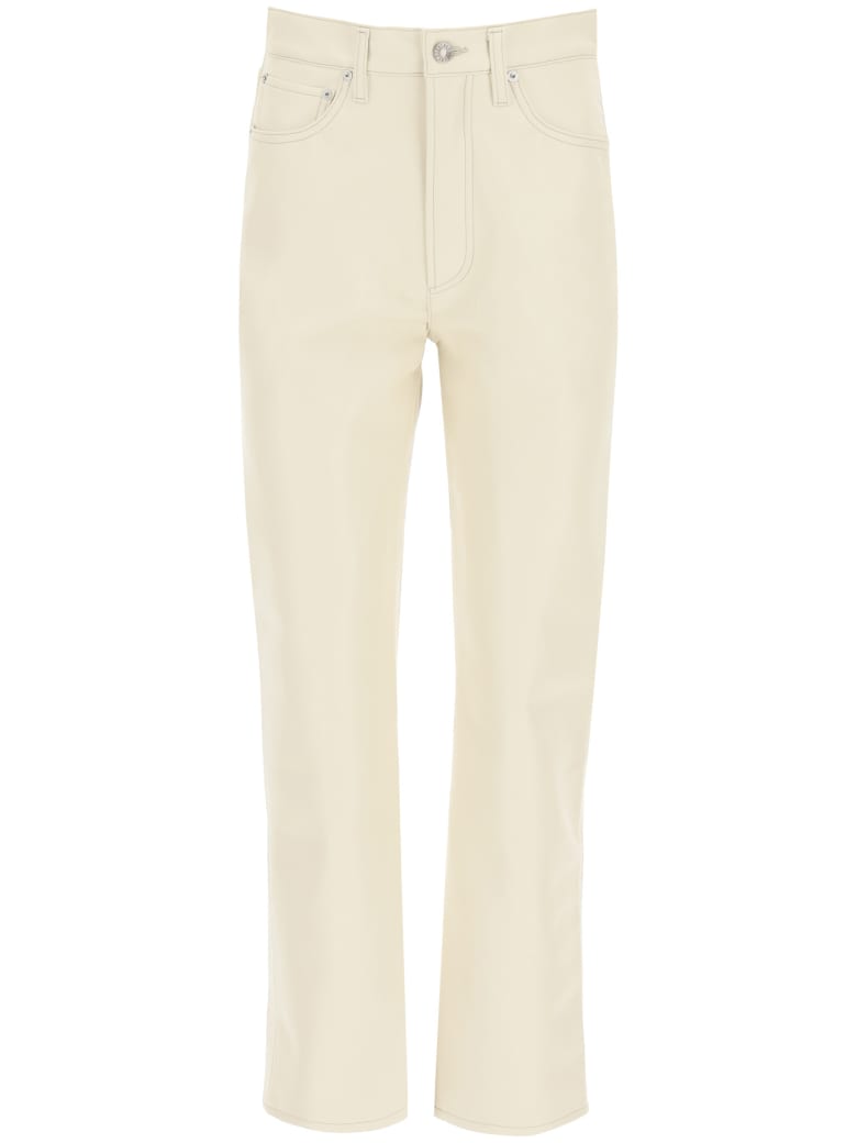 AGOLDE Recycled Leather Trousers - POWDER (Beige)