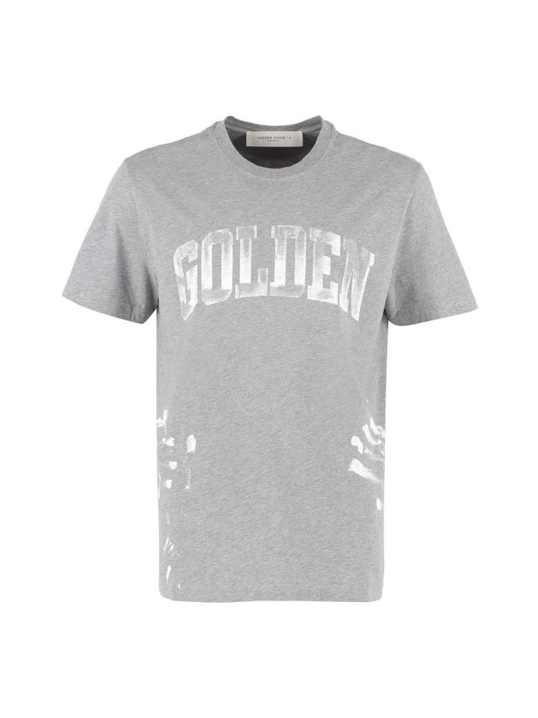 Golden Goose Printed Cotton T-shirt - grey