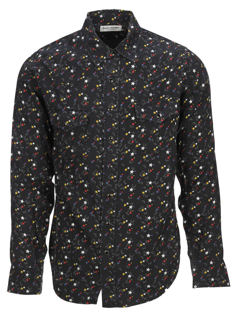 Saint Laurent Shirt Multi Stars - Nero