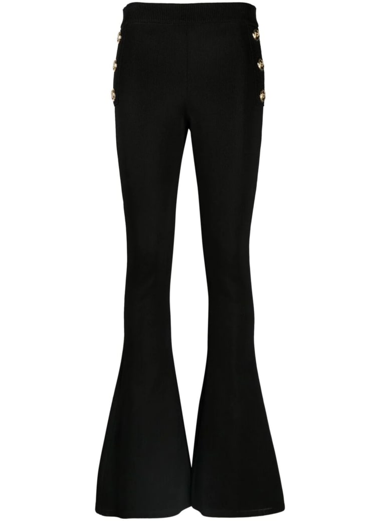 Balmain Black Flared Trousers - Noir