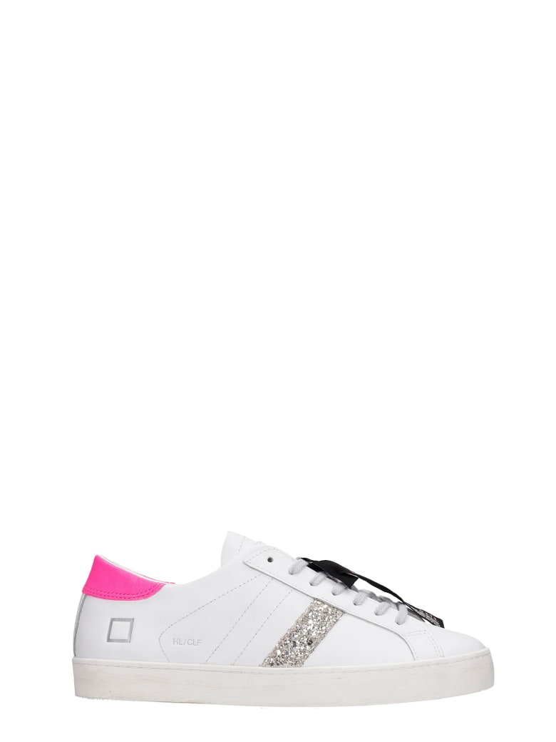 D.A.T.E. Hill Low Sneakers In White Leather - white
