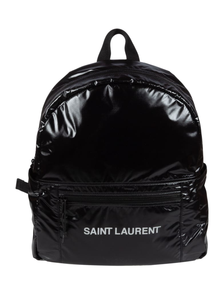 Saint Laurent Logo Front Backpack - Black