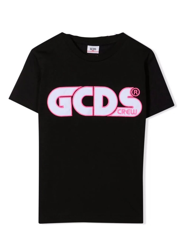 GCDS Black Cotton T-shirt - Nero