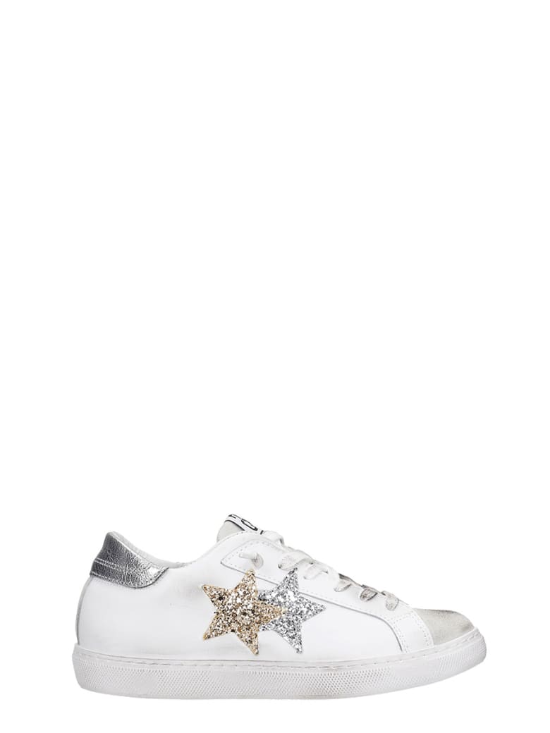 2Star Sneakers In White Leather - white