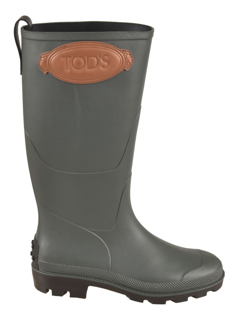 Tod's Logo Patched Rain Boots - Tono