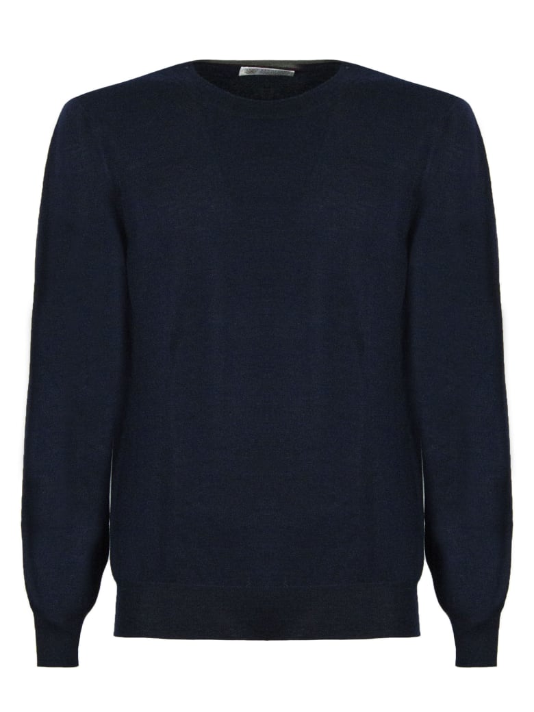 Brunello Cucinelli Blue Virgin Wool And Cashmere Sweater - Blu